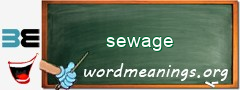 WordMeaning blackboard for sewage